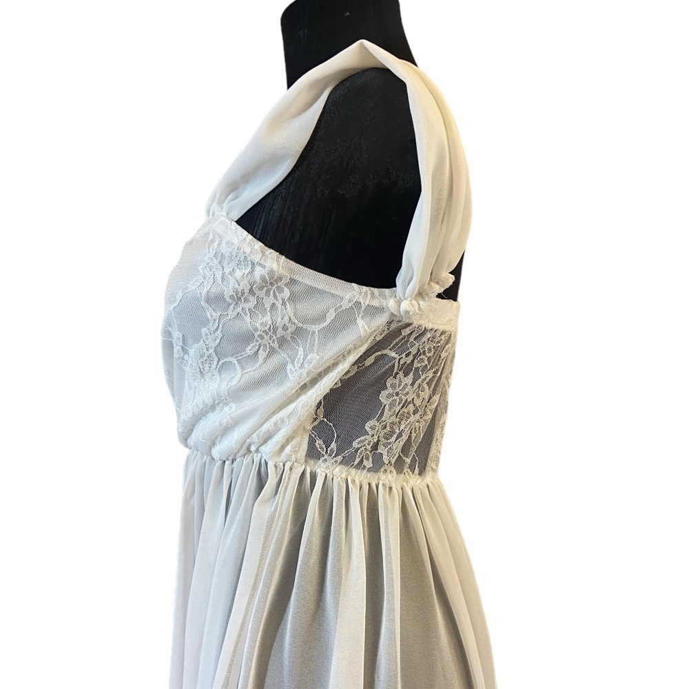 Beautiful Long Sheer Lace Dress Large - Picture 6 of 16